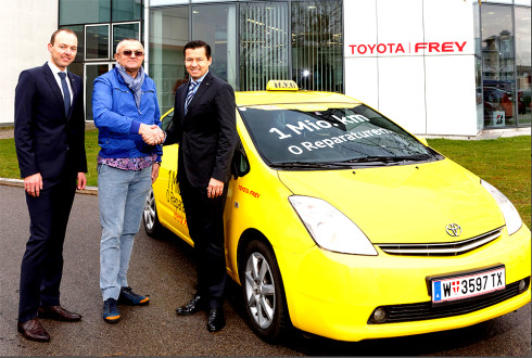 Vídeňský taxík hybridní Toyota Prius ujel za osm let jeden milion kilometrů bez jediné závady nebo opravy