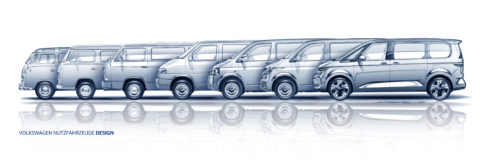 Odpočítávání do světové premiéry spuštěno: Volkswagen Užitkové vozy ukazuje skici nového Multivanu