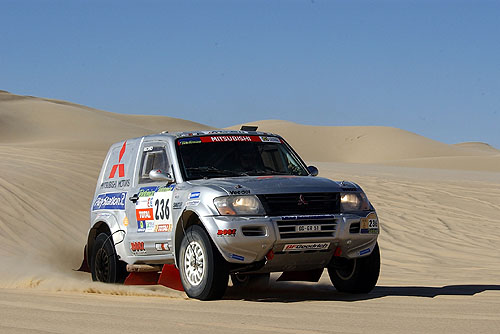 Mitsubishi vyjíždí dnes na 11. etapu soutěže Dakar 2003 stále na prvním a druhém místě