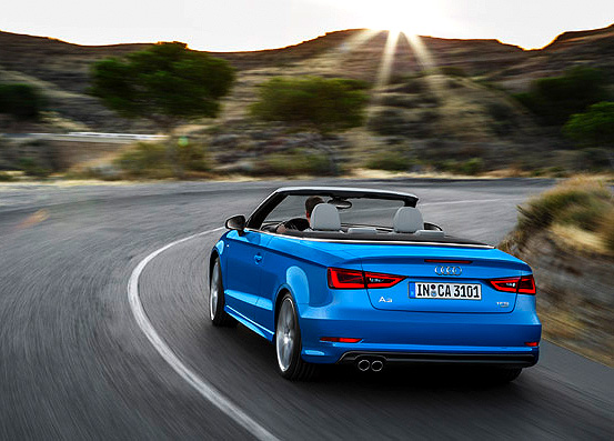 Nové čtyřmístné Audi A3 Cabriolet s plátěnou skládací střechou