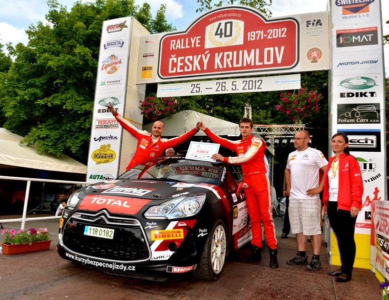 Rallye Český Krumlov ovládl Jan Černý s Citroënem DS3 R3T