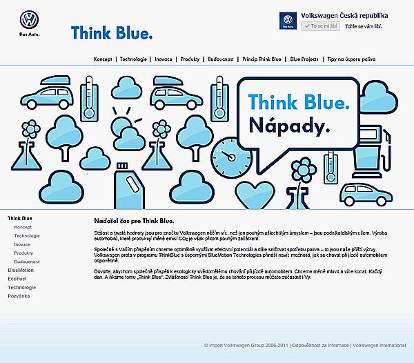 Volkswagen spouští kampaň „Think Blue.“