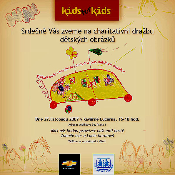 Charitativní dražba dětských obrázků - úterý 27. listopadu v 15 h v kavárně Lucerna