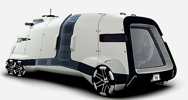 Koncept GMC PAD koncernu General Motors zvítězil v designerské soutěži při autosalonu v Los Angeles Koncept GMC PAD koncernu General Motors zvítězil v designerské soutěži při autosalonu v Los Angeles