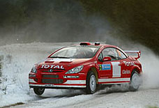Peugeot po včerejším prvním dnu na Švédské Rallye