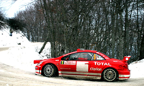 Rallye Monte Carlo po první etapě (22.–25.1.2004)