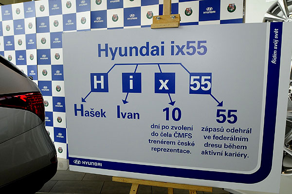 Hyundai ix55 pro trenéra naší reprezentace Ivana Haška