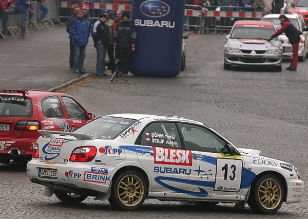 Tým Subaru ČR – deník Blesk na Pražském rallysprintu