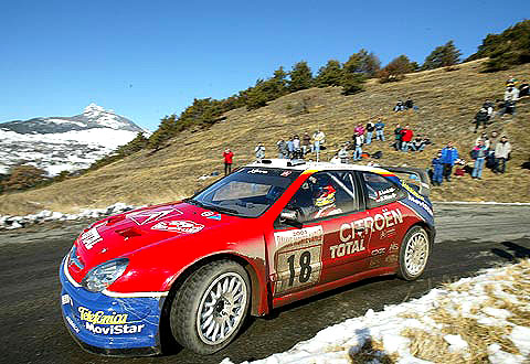 Citroën na vozech Xsara WRC obhajuje na Rallye Monte Carlo korunku z hor