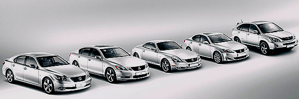 Přehled označení modelů značky Lexus