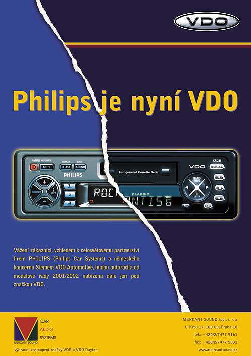 Od značky Philips k značce VDO