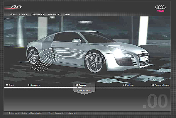 Audi R8 ve virtuálním světě na www.audi.cz
