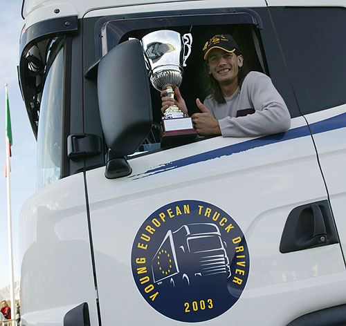 Ital je nejlepším mladým řidičem kamionu v Evropě