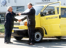 Jubilejní 10 000. užitkový Volkswagen převzal SPT Telecom