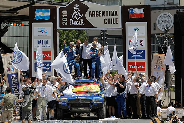 Volkswagen podruhé v řadě vyhrál legendární Rallye Dakar na jihoamerickém kontinentu