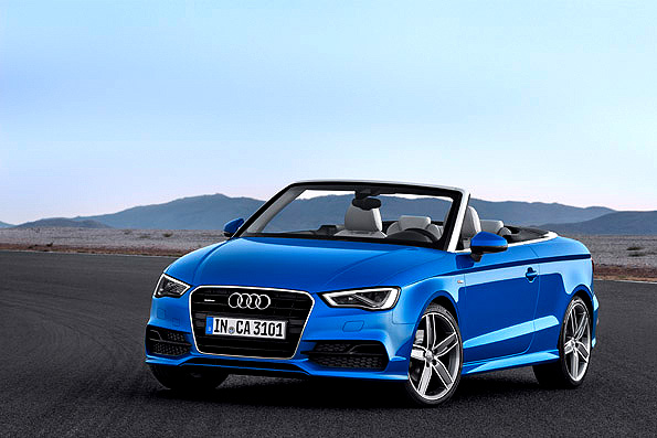 Nové čtyřmístné Audi A3 Cabriolet s plátěnou skládací střechou