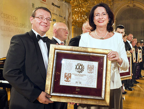 ŠKODA i v letošním roce získala renomovanou cenu „Českých 100 nejlepších“