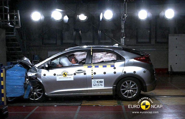 Nová Honda Civic 5D obdržela v testech Euro NCAP pět hvězdiček