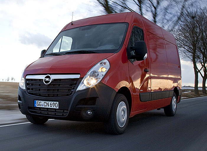 Modernizovaný užitkový automobil Opel Movano: