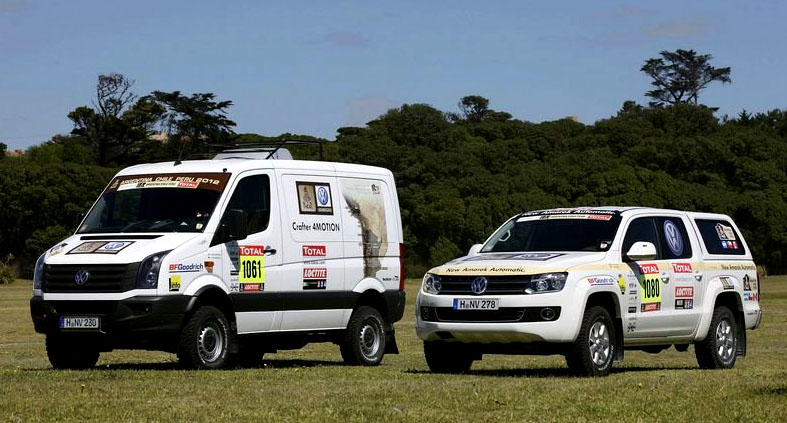 Užitkové vozy Volkswagen na právě probíhající Rallye Dakar 2012