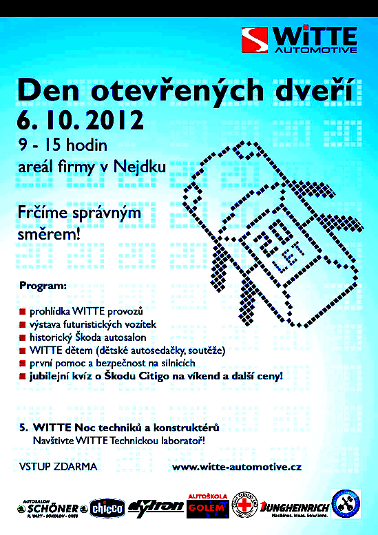 Den otevřených dveří ve WITTE Automotive v Nejdku proběhne 6.října od 9 do 15 hodin Den otevřených dveří ve WITTE Automotive v Nejdku proběhne 6.října od 9 do 15 hodin