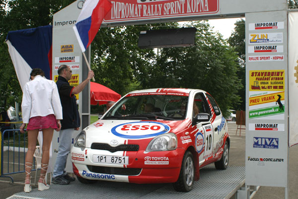 Marcel Tuček s Toyotou Yaris 1.3 na třetím podniku českého šampionátu v rallyesprintech