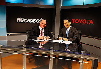 Společnosti Microsoft a Toyota uzavřely partnerství v rámci vývoje telematického systému nové generace