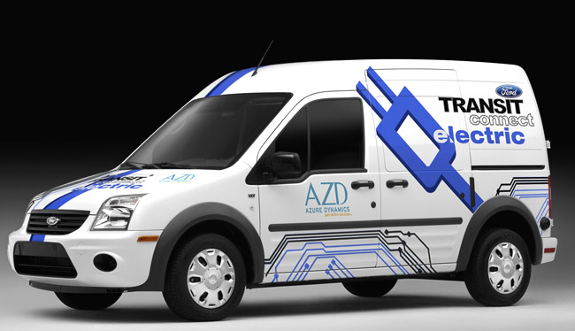 Společnosti Ford a Azure Dynamics zahájily první dodávky vozů Transit Connect Electric