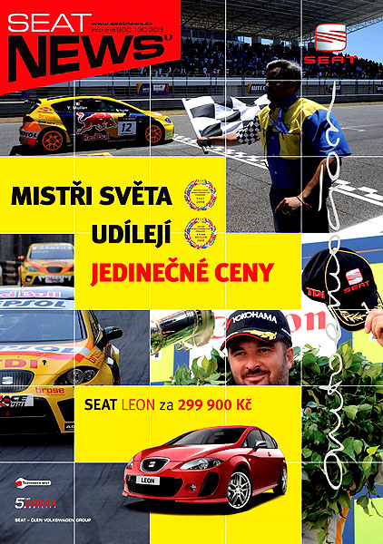 Značka SEAT oslavuje mistrovské tituly ve WTCC 2008 mezi jezdci i značkami snížením cen svých modelů