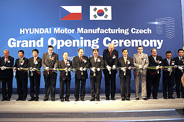 Hyundai slavnostně otevřel minulý týden dokončenou továrnu v Nošovicích