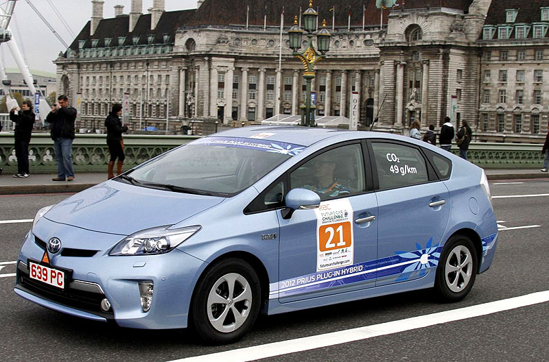 Toyota Prius Plug-in Hybrid na závodu ekologických vozidel RAC Future Car Challenge 2011 zvítězil ve své třídě