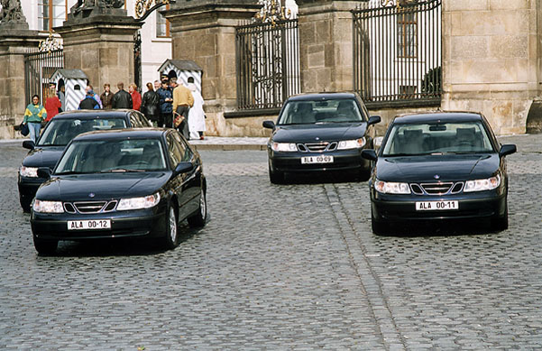 Švédské automobily SAAB pro Pražský hrad