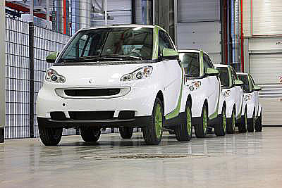 Daimler AG zahájil v lotrinském závodě Hambach výrobu vozu smart fortwo electric drive (ed).