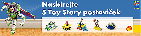 Toy Story 3 mánie na čerpacích stanicích Shell