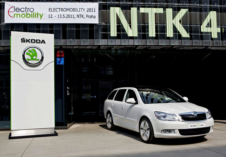 Škoda představila v Praze koncept Octavia Green E Line s čistě elektrickým pohonem s dojezdem 150 km