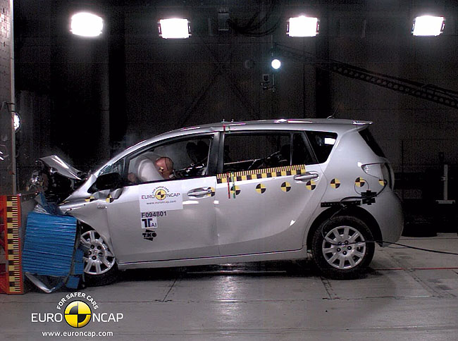 Toyota Verso byla organizací Euro NCAP označena za nejbezpečnější MPV roku 2010